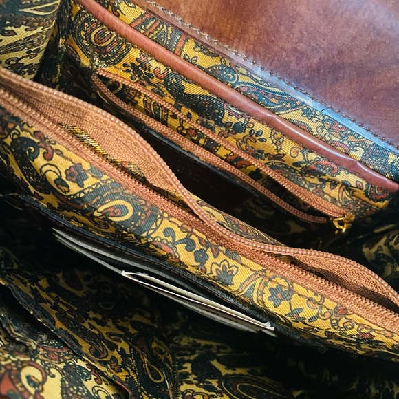 Vera Pelle Talja Leather Purse Embossed Floral Shoulder Bag Handmade - Picture 11 of 11